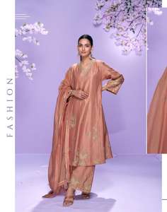 ผ้าไหมโรมันที่มีความต้องการสูงพร้อมชุดปักลาย salwar ผู้ผลิตและผู้จัดจำหน่ายจากอินเดียในอัตราที่ต่ำที่สุด - Product Image 6