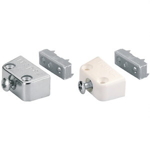 HETTICH TZ 4 <b>White</b> Plastic <b>Cabinet</b> Connector Lower Part with Teeth Pack Size 100-for <b>Cabinet</b> Organizers - Product Image 3