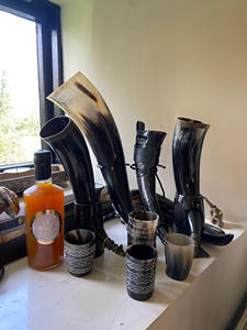 Vidrio de cuerno para beber hecho a mano de estilo religioso - Product Image 2