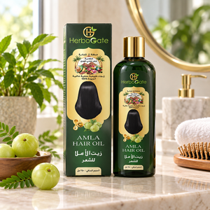 Aceite Capilar Herbal de Amla, Aceite Natural para el Cuidado del Cabello, Fórmula Ligera, Nutritiva, Masajea el Cuero Cabelludo, Deja el Cabello Suave, Producto de Belleza OEM - Product Image 3