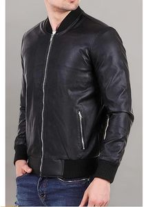 แจ็กเก็ตหนังลำลองสำหรับบุรุษมีปกขนเฟอร์ไซส์ใหญ่พิเศษสำหรับฤดูหนาว - Product Image 3