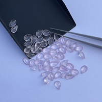 6mm 8mm 10mm Naturel Rose Rose Quartz Facettes Poire Coupe Calibré Lâche Gemme Semi Précieuse Véritable Pierre Bracelet Collier
