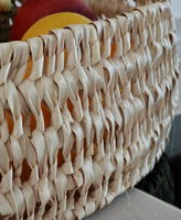 Sac à bandoulière artisanal marocain bohème vintage pour femme, en feuille de palmier tressée, organisateur de rangement toutes saisons pour la maison