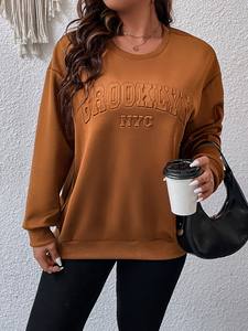 Sweats en relief pour femmes Sweats de haute qualité Vente en gros Pull personnalisé Sweatshirts pour femmes Logo personnalisé imprimé - Product Image 6