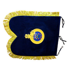 Bannière brodée à la main des deux côtés 100% Poly Popeline-Tissu en toile avec armoiries Instruments de musique Bannière brodée - Product Image 3