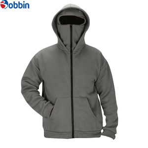 Hot Selling Outdoor Custom Panels Masked Hoodies <b>Thick</b> <b>Fleece</b> Zipper Up Men's Hoodies Comfortable with Make Your Own Design - Product Image 1
