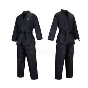 Kimono de Jiu-Jitsu Noir 100% Coton Durable Coupe Classique Unisexe Adulte Tenue d'Arts Martiaux - Product Image 1