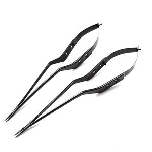 Forceps chirurgicaux microscopiques de haute qualité certifiés CE, porte-aiguilles manuel, forme baïonnette, revêtement noir, 18,5 cm/22,5 cm - Product Image 5
