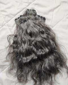 Extensions de cheveux Remy vierges de temple indien brut à donneur unique naturel noir lâche vague profonde double cuticule de trame fabriquée à la machine - Product Image 2