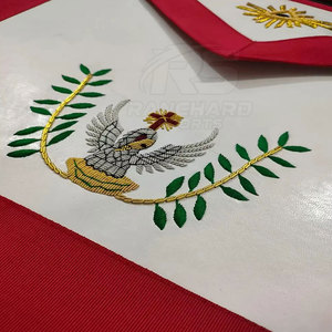 Tablier maçonnique traditionnel brodé, artisanat de qualité supérieure, tablier maçonnique brodé personnalisé - Product Image 4