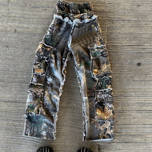 กางเกงวอร์มเข้ารูปสำหรับผู้ชายกางเกงซับเหงื่อสำหรับผู้ชายกางเกงวอร์มคาร์โก้สี่กระเป๋าซักกรดพลอยเทียม - Product Image 5