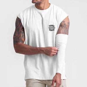 Camiseta sin mangas XS personalizada de alta calidad para hombre, camiseta interior deportiva de entrenamiento de seda de Nueva Jersey, camiseta tejida informal, ropa - Product Image 2