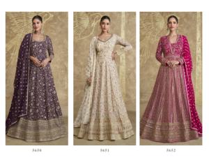 Ensemble de vêtements Anarkali Kurta Pant Salwar Suit Trendmalls, vêtements indiens et pakistanais, vêtements ethniques pour femmes, broderie en georgette noire - Product Image 6