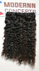 100% Virgen cutícula alineada suelta onda profunda rizado ondulado negro templo extensiones de cabello humano en estilos rectos y ondulados del cuerpo - Product Image 3