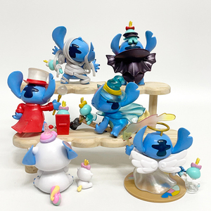 6 Piezas/Juego, Venta al por Mayor, Divertidas Figuras de Acción de <span class=keywords><strong>Stitch</strong></span> en Caja Ciega, Decoración de Escritorio con Diseño de Pastel de Diario - Product Image 4