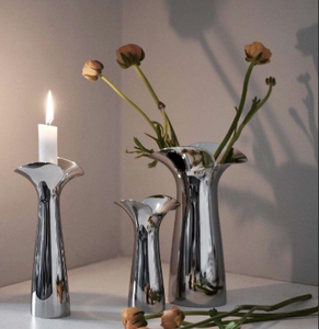 Maceta personalizada Vintage para decoración de boda, florero de Metal con acabado plateado, estilo único - Product Image 4