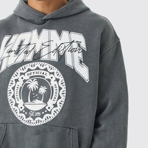 Wholesale Custom Manufacturer Oversized Acid Washed Hoodie Street Wear Acid Washed <b>Hoodies</b> <b>For</b> <b>Men</b> - Product Image 6