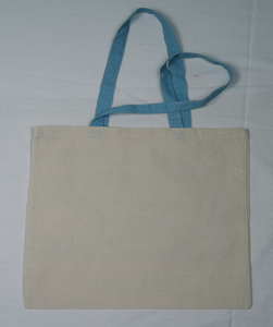 Bolso de mano de algodón 100% Calico orgánico ecológico con logotipo personalizado, bolso de compras de lona Beige Natural, logotipo ecológico - Product Image 3