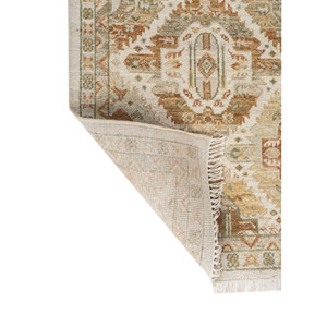 Alfombras de Lana Anudadas a Mano Gulnar Ivory, Diseño de Medallón 3D, para Uso Doméstico, Sala de Estar, Pasillo, Habitación Juvenil, Diseño de Rompecabezas - Product Image 5