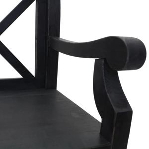 Classic Design Black Wooden <b>Bench</b> <b>Indoor</b> and Outdoor Furniture for Home Living Room Outdoor Garden Storage <b>Bench</b> Made in India - Product Image 2