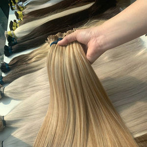 Extensions de cheveux vietnamiens 100% vierges en micro-anneaux, super double trame, toutes les longueurs de 12 à 32 pouces - Product Image 1