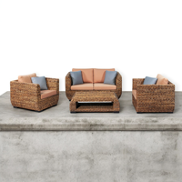 Conjunto de sofás de mimbre para sala de estar, mueble moderno y cómodo