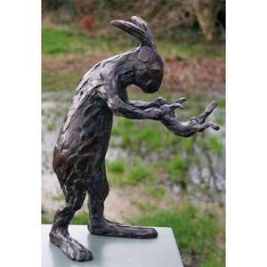 รูปปั้นกระต่ายกระโดดอุปกรณ์ตกแต่งสวนอุปกรณ์ตกแต่งอีสเตอร์รูปปั้นกระต่ายทองแดงโบราณแกะสลักรูปปั้นโลหะงานฝีมือ - Product Image 6