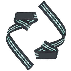 Venta al por mayor logotipo personalizado entrenamiento de gimnasia levantamiento de pesas muñequeras figura 8 correas de levantamiento de pesas resistentes 8 correas de figura - Product Image 4