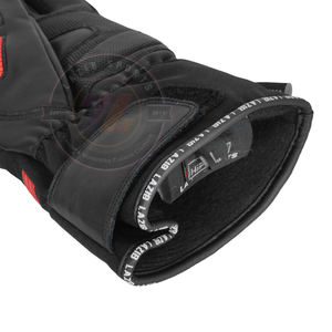 ถุงมือหนังสำหรับนักขี่จักรยานถุงมือหนังแบบเต็มเมล็ดข้าวผสมสิ่งทอพร้อมท่อสะท้อนแสงและถุงมือรถจักรยานยนต์บุนวม - Product Image 4