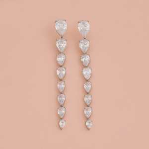 Trendy Drop <b>Earrings</b> 166697 Gold Plated Zinc Alloy with <b>Diamond</b> Ruby Zircon for Weddings Parties Gifts - Product Image 3