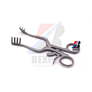 Retractor Weitlaner, retractor de retención automática, puntas romas, 3x4, instrumentos quirúrgicos veterinarios de acero inoxidable - Product Image 5