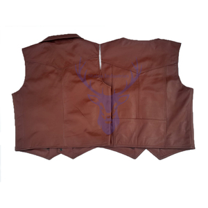 100% véritable peau de vache en cuir gilet réversible moto Club gilet bouton décorations décontracté impression imperméable respirant pour - Product Image 6