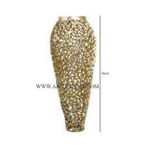 Meilleure vente Vases à fleurs décoratifs au design vintage, lot de 3 vases et pots à fleurs en métal et laiton de différentes tailles au prix le plus bas - Product Image 2