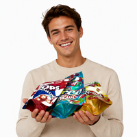 Sachets Doypack en polyéthylène personnalisés avec logo, design doux au toucher, 3,5 g, sacs Mylar imprimés, emballage alimentaire anti-odeur pour bonbons