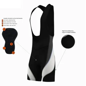 Venda quente de fábrica short personalizado para ciclismo para homens, roupa de ciclismo sustentável sem costura 3D Gel para ciclismo, short