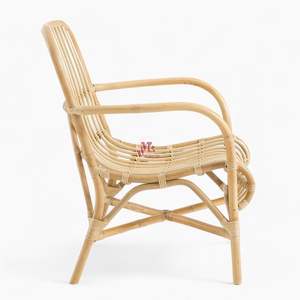 Chaise longue en rotin naturel Chaise avec accoudoirs en rotin Chaise en rotin pour meubles de salon fabriquée au Vietnam - Product Image 4