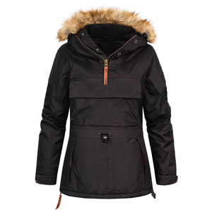Chaqueta Parka con Capucha para Mujer, con Forro Polar, Impermeable, para Otoño, Chaqueta de Exterior con Impresión de Logotipo Personalizado - Product Image 5