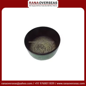 La mejor oferta Rana Overseas Inc Cuenco de aluminio para cantar Uttar Press Casting para la curación del sonido Meditación Yoga Estrés a buen ritmo - Product Image 6