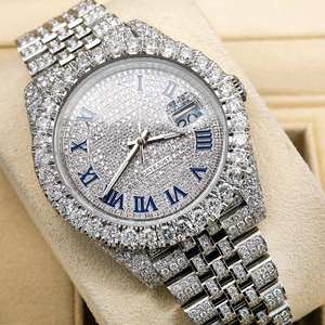 Montre de sport de luxe automatique mécanique en acier inoxydable d'occasion, résistante à l'eau, bracelet en cuir, cadran en verre, Bugatti Chiron - Product Image 1