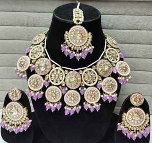 Nouveau Design Collection de Bijoux de Mariée AD Collier Avec Boucles D'oreilles Bijoux Indiens Produit En Vrac Fait Main De Luxe De Haute Qualité - Product Image 6