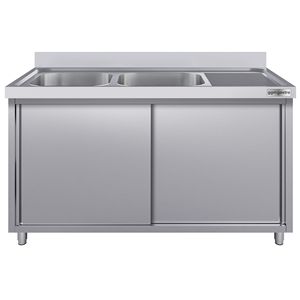 ตู้ซิงค์เชิงพาณิชย์ ECO - สแตนเลส - 1600x700 มม. - 2 ช่องซิงค์ด้านซ้าย - Product Image 4