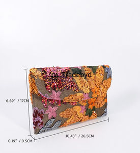 Monedero bordado étnico de estilo bohemio para niñas, diseño de retazos con patrón geométrico de Tradebyd - Product Image 4