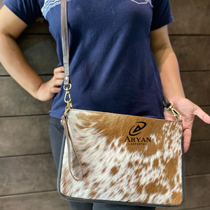 กระเป๋าสะพายข้างหนังเทียมสไตล์ตะวันตกใหม่กระเป๋าสะพายข้างหนังขนสัตว์แฟชั่นคุณภาพสูงงานแฮนด์เมดหนังแท้ - Product Image 1