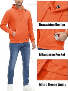 Sweat-shirt à capuche pour hommes et femmes-Polaire Sherpa Lined Hoodies Winter Causal Loose Fit Pullover - Product Image 4