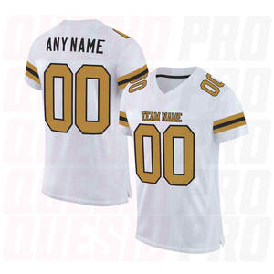 Nouveau maillot de football américain pour hommes et femmes, grande taille, protection UV, évacuation de l'humidité, manches courtes, uniforme léger en maille de polyester - Product Image 1