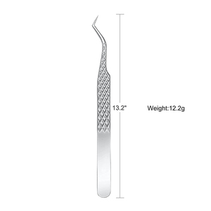 Pince à cils en acier inoxydable Embouts en fibre Logo personnalisé Extension de cils antistatiques Pince à épiler à volume de haute qualité - Product Image 6