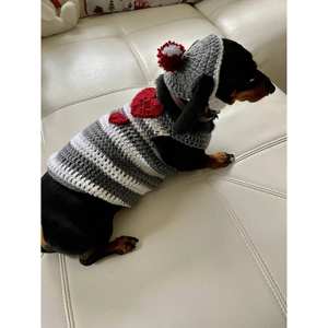 Suéter de perro de patrón sólido de lujo para otoño primavera invierno estilo moderno y tradicional para el calentamiento de Navidad - Product Image 6