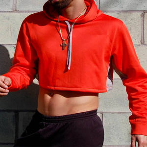 Sudadera Corta para Hombre, Estilo Urbano, Informal, para Gimnasio, Entrenamiento, Ligera, Sudadera con Capucha, Moda - Product Image 4