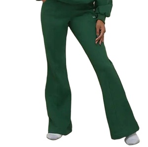 Pantalon de jogging évasé en coton et polyester, doux et résistant, avec logo personnalisé, pour femme, style streetwear, couleur unie, super confortable - Product Image 1
