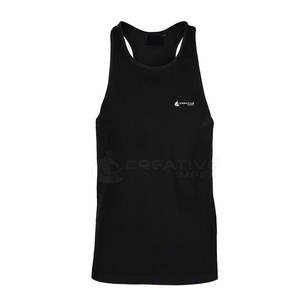 Camiseta sin mangas de algodón 100% con estilo para hombre, ropa deportiva de punto transpirable para gimnasio, ropa activa informal a la venta - Product Image 4